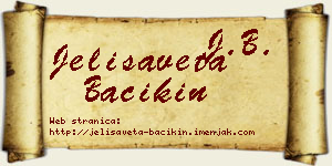 Jelisaveta Bačikin vizit kartica